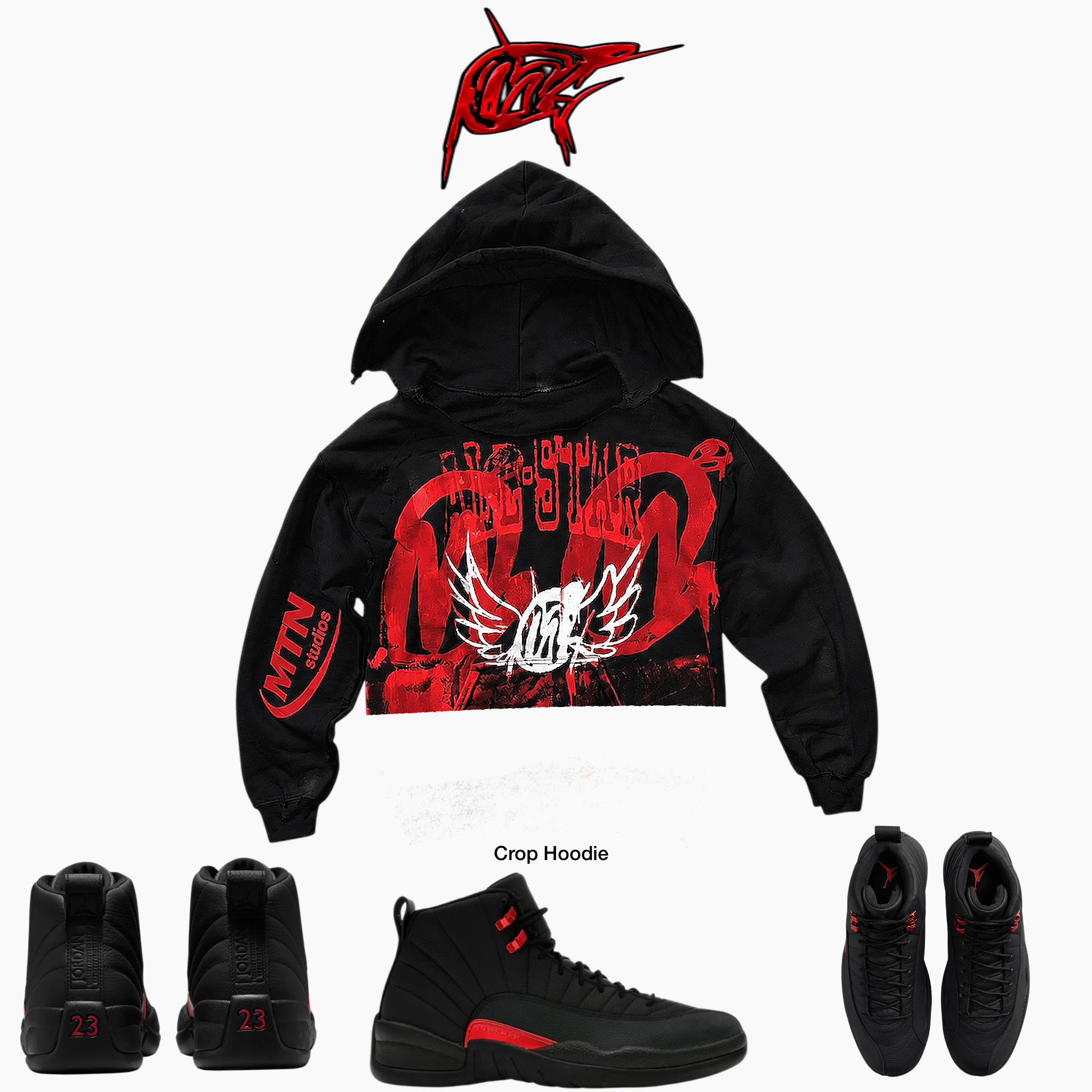 Crop Bloodline 12 hoodie